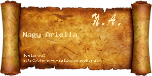 Nagy Ariella névjegykártya